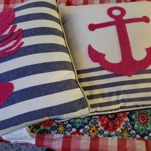 beautiful pair of pink and blue ocean  Pillows